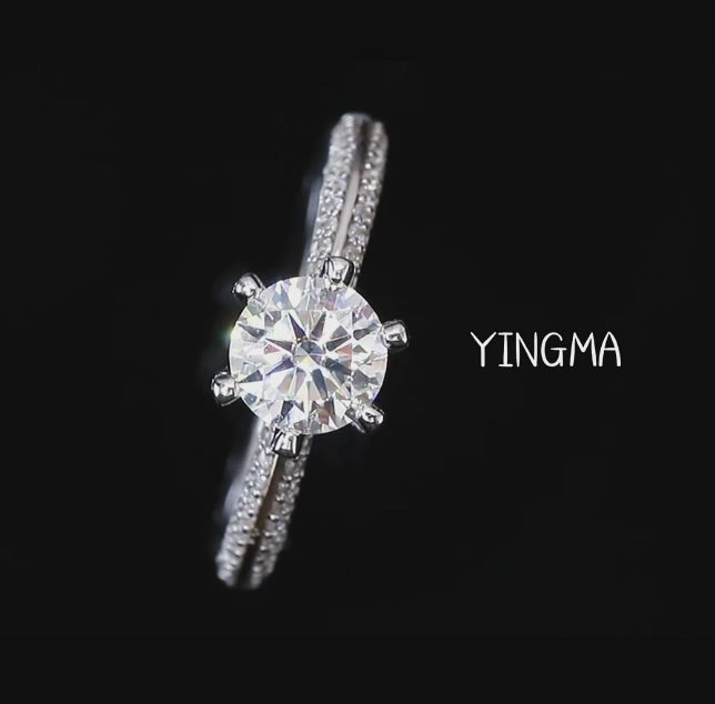 2 Carat Moissanite Engagement Ring Collection - 925 Silver