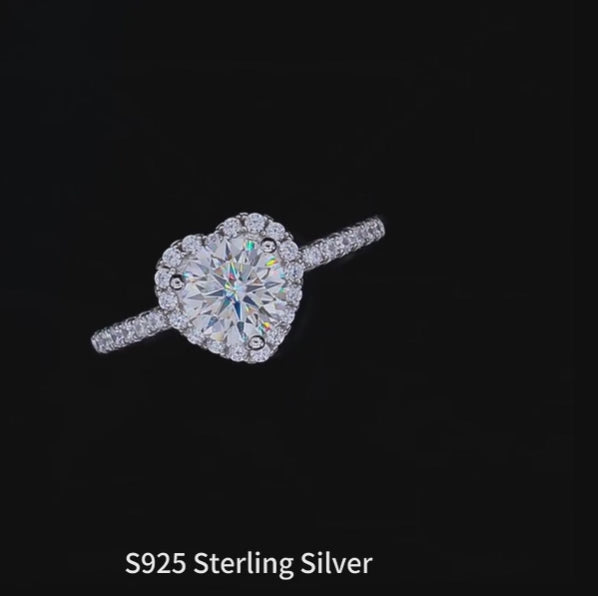 Classic Heart Moissanite Set