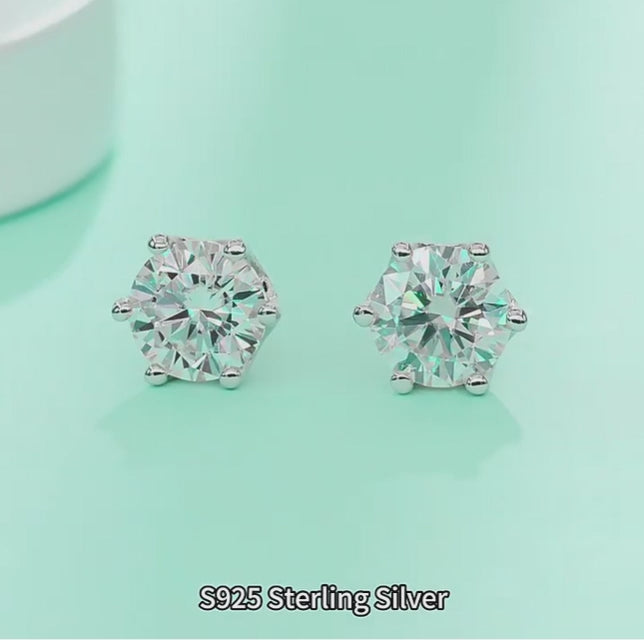 GRA Certified VVS Moissanite Stud Earrings