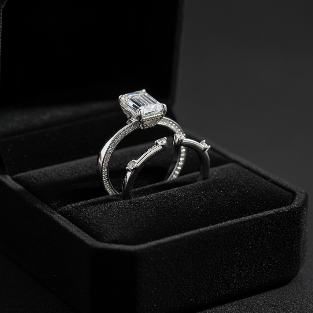 Ring set in luxury box