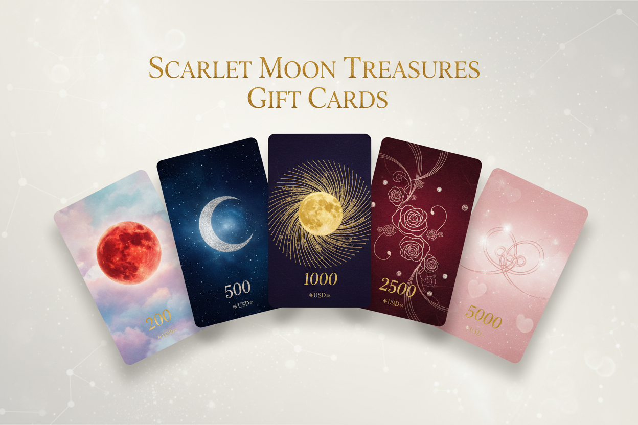 Scarlet Moon Gift Cards Hero - Light Background